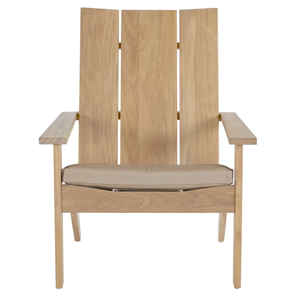 Ashland Outdoor Adirondack Chair - Beige, Teak image