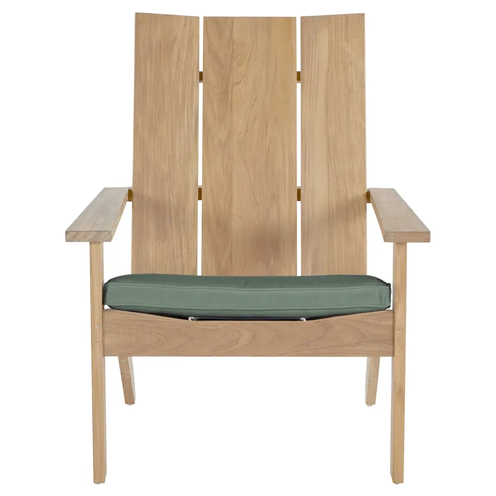 Ashland Outdoor Adirondack Chair - Green, Teak