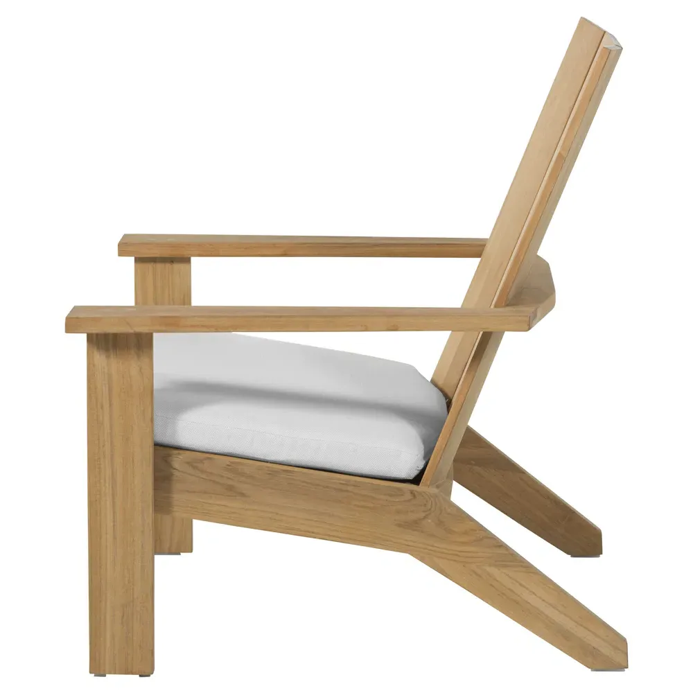 Ashland Outdoor Adirondack Chair with Cushion - Natural, Teak