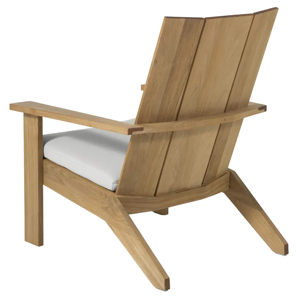 Ashland Outdoor Adirondack Chair with Cushion - Natural, Teak