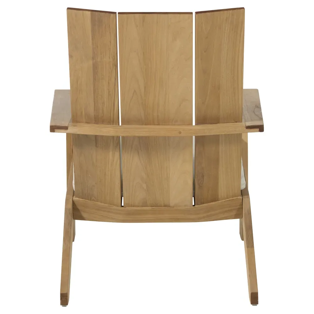 Ashland Outdoor Adirondack Chair with Cushion - Natural, Teak