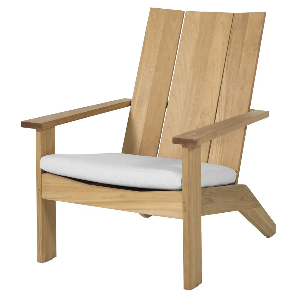 Ashland Outdoor Adirondack Chair with Cushion - Natural, Teak image