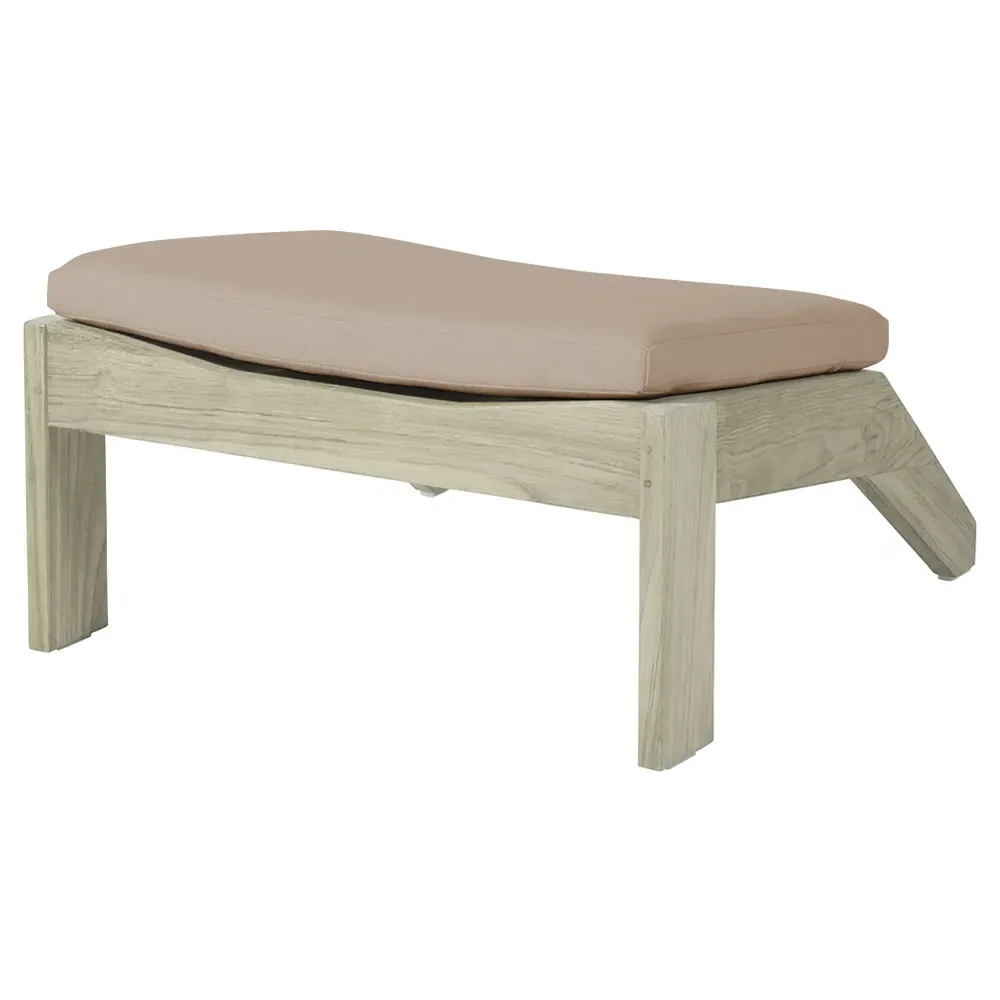 Ashland Outdoor Adirondack Ottoman - Beige, Teak image