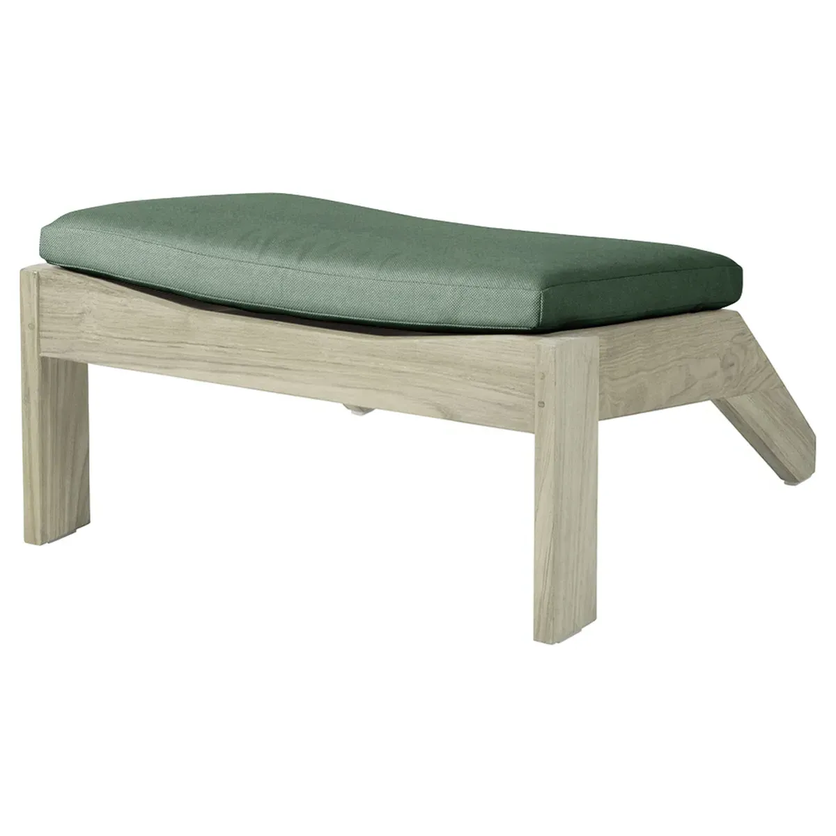 Ashland Outdoor Adirondack Ottoman - Grey, Teak