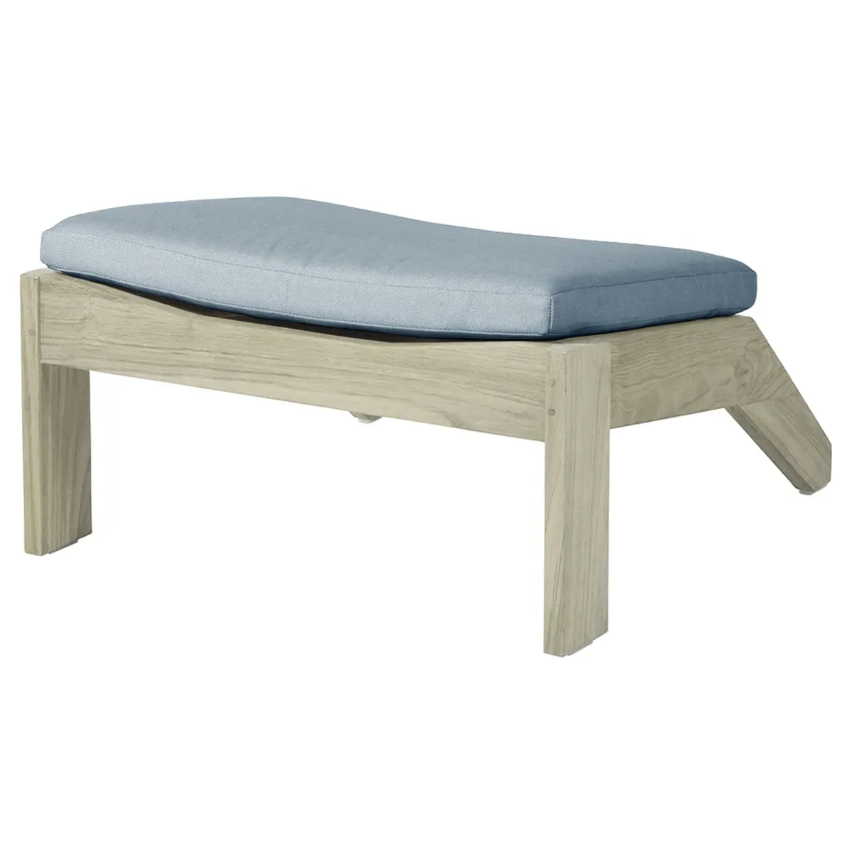 Ashland Outdoor Adirondack Ottoman - Grey, Teak