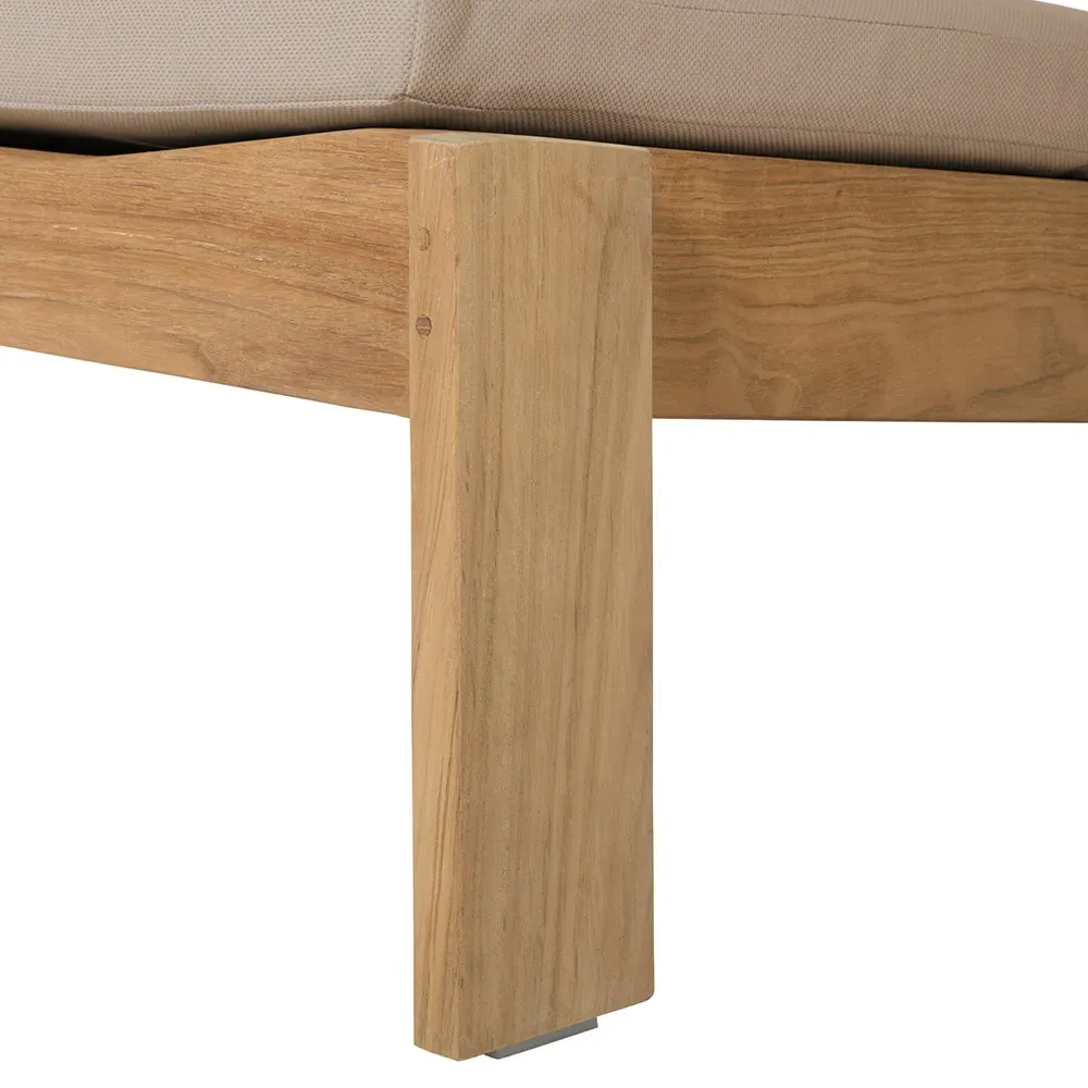 Ashland Outdoor Adirondack Ottoman - Natural, Teak