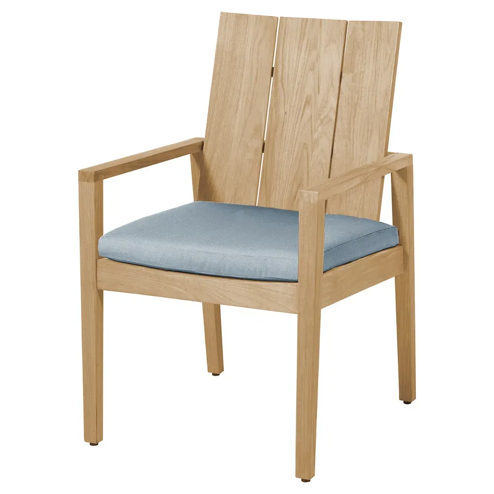 Ashland Outdoor Dining Arm Chair - Natural, Teak