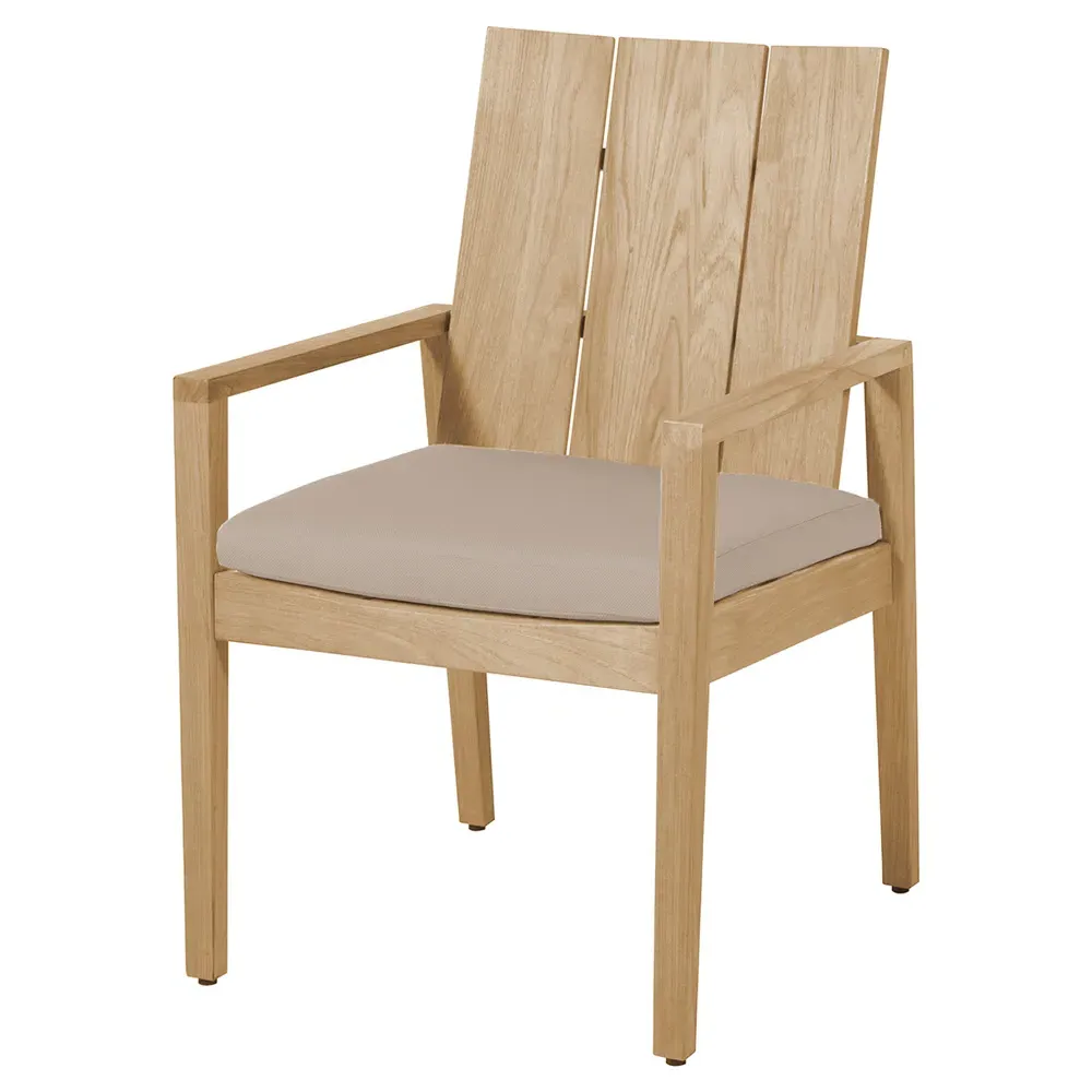 Ashland Outdoor Dining Arm Chair - Natural, Teak image