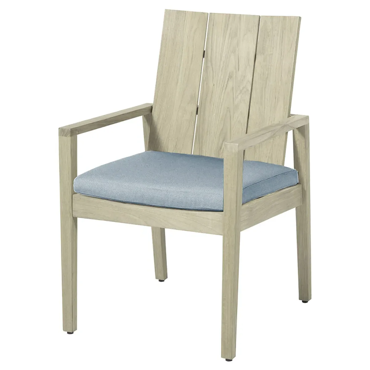 Ashland Outdoor Dining Arm Chair - Oyster Grey, Teak