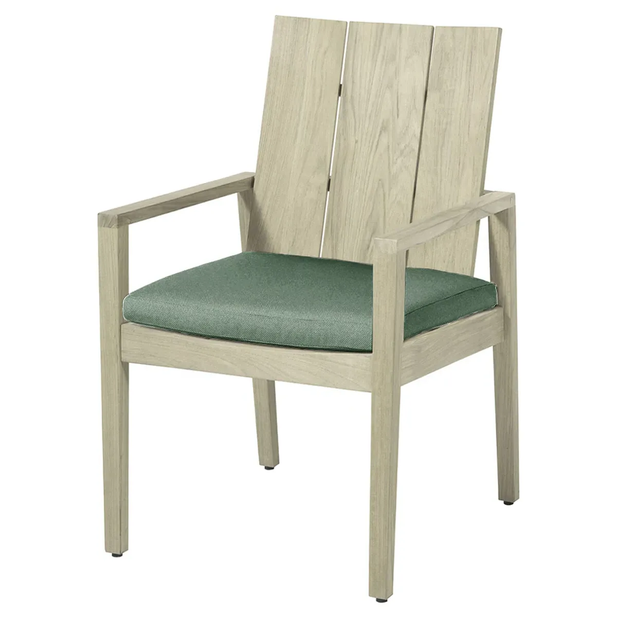 Ashland Outdoor Dining Arm Chair - Oyster Grey, Teak