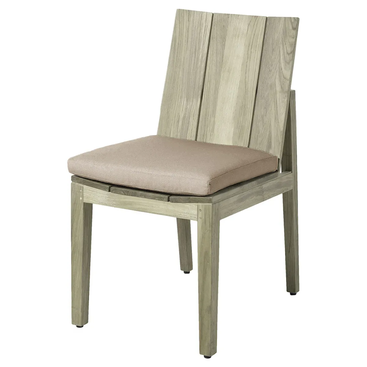 Ashland Outdoor Dining Chair - Oyster Grey, Teak
