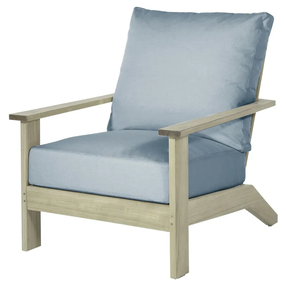 Ashland Outdoor Lounge Chair - Oyster Grey, Teak