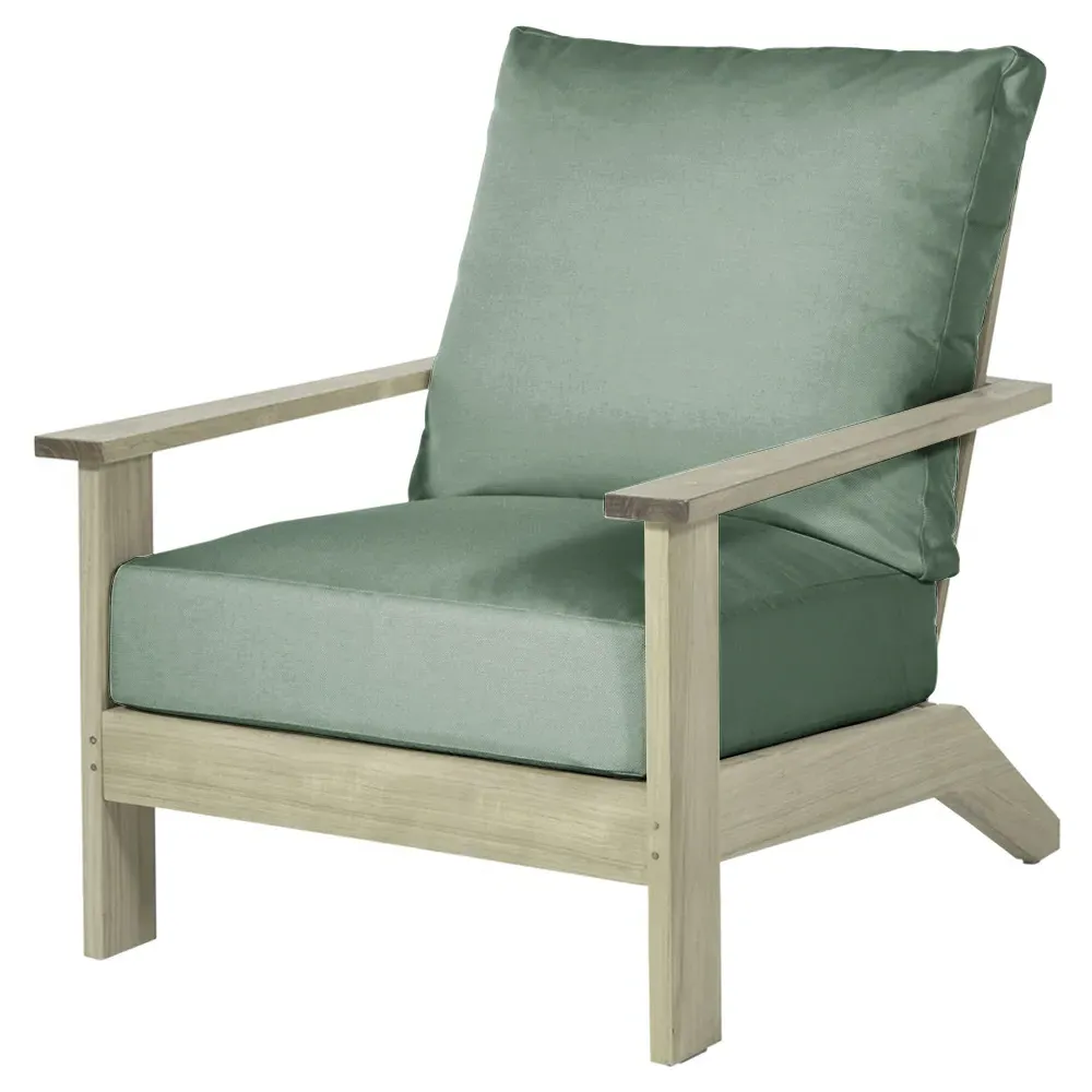 Ashland Outdoor Lounge Chair - Oyster Grey, Teak