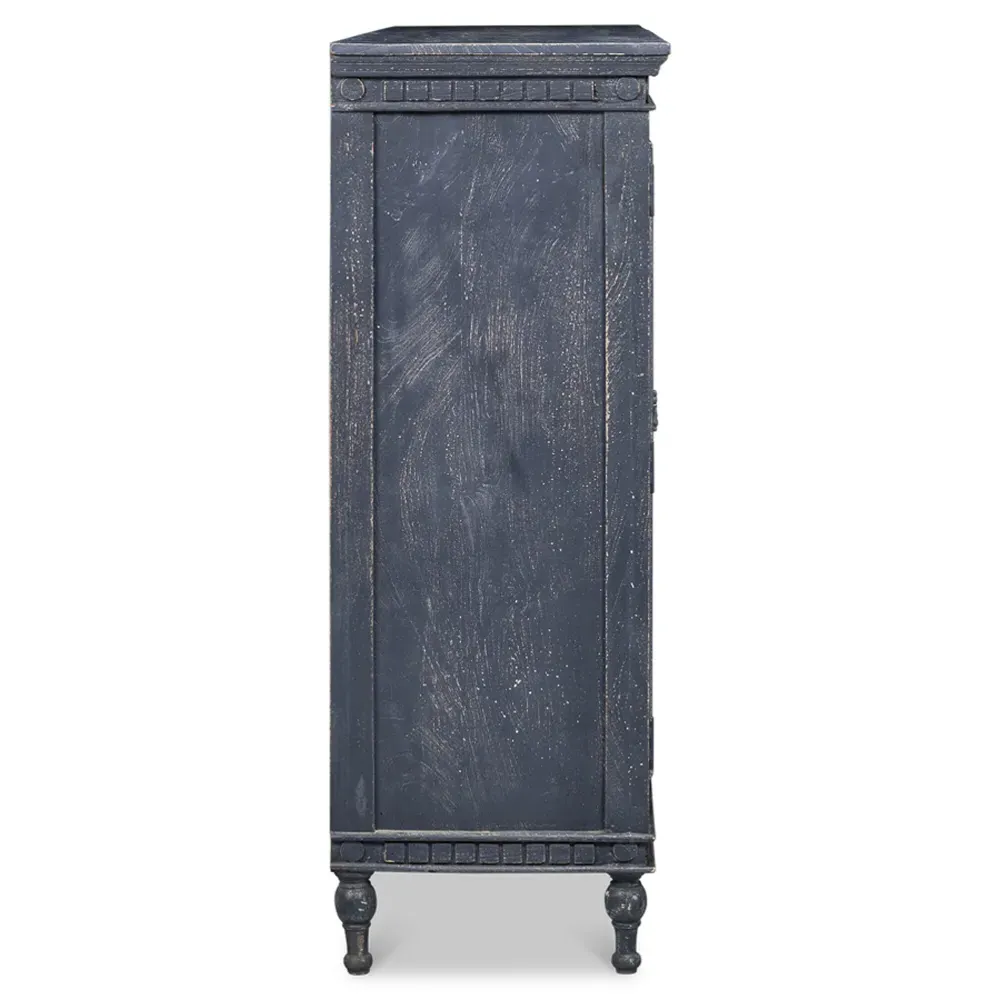 Ashley French Country Distressed Sideboard - Blue, Mango Wood