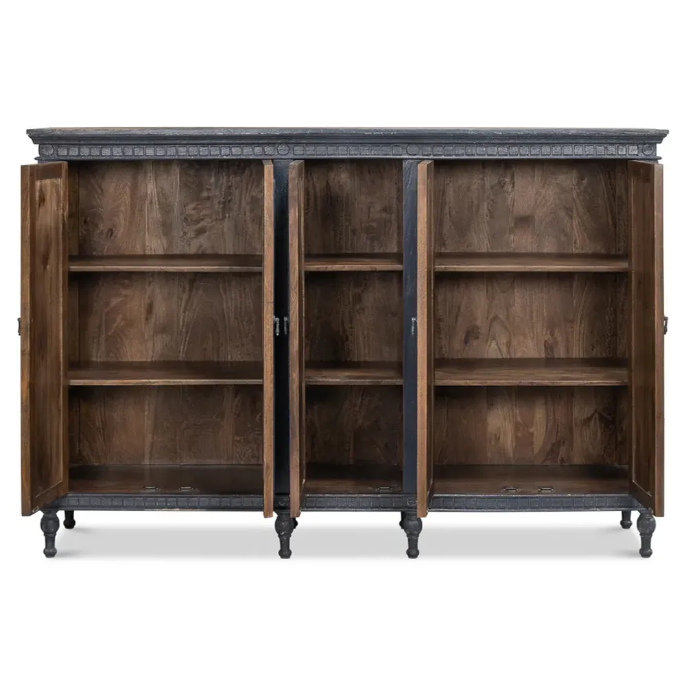 Ashley French Country Distressed Sideboard - Blue, Mango Wood