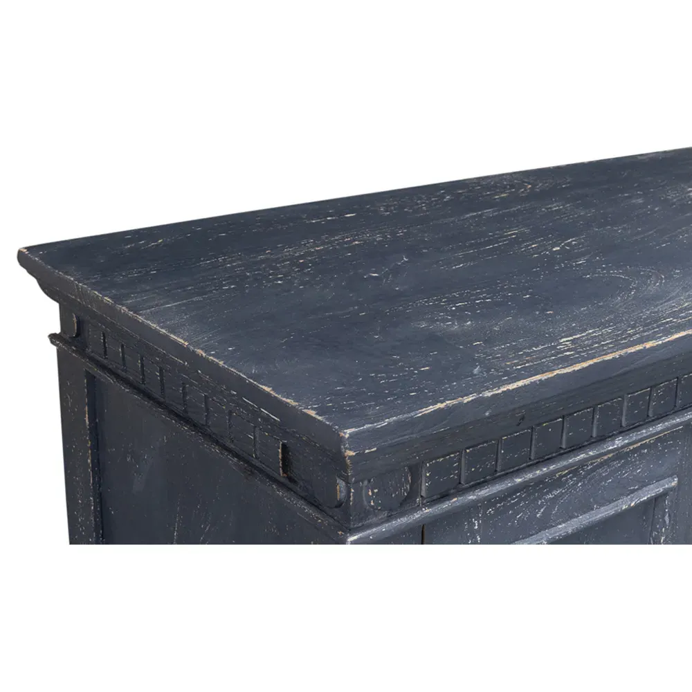 Ashley French Country Distressed Sideboard - Blue, Mango Wood