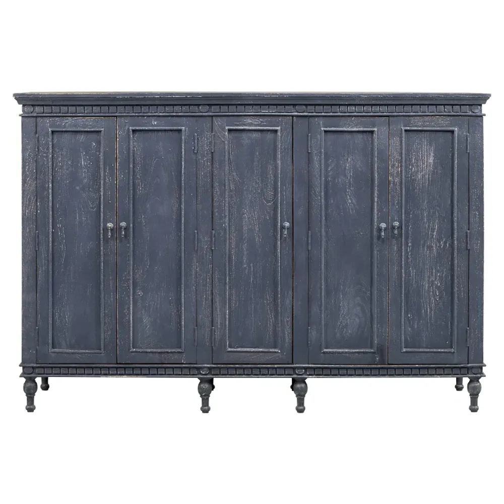 Ashley French Country Distressed Sideboard - Blue, Mango Wood image