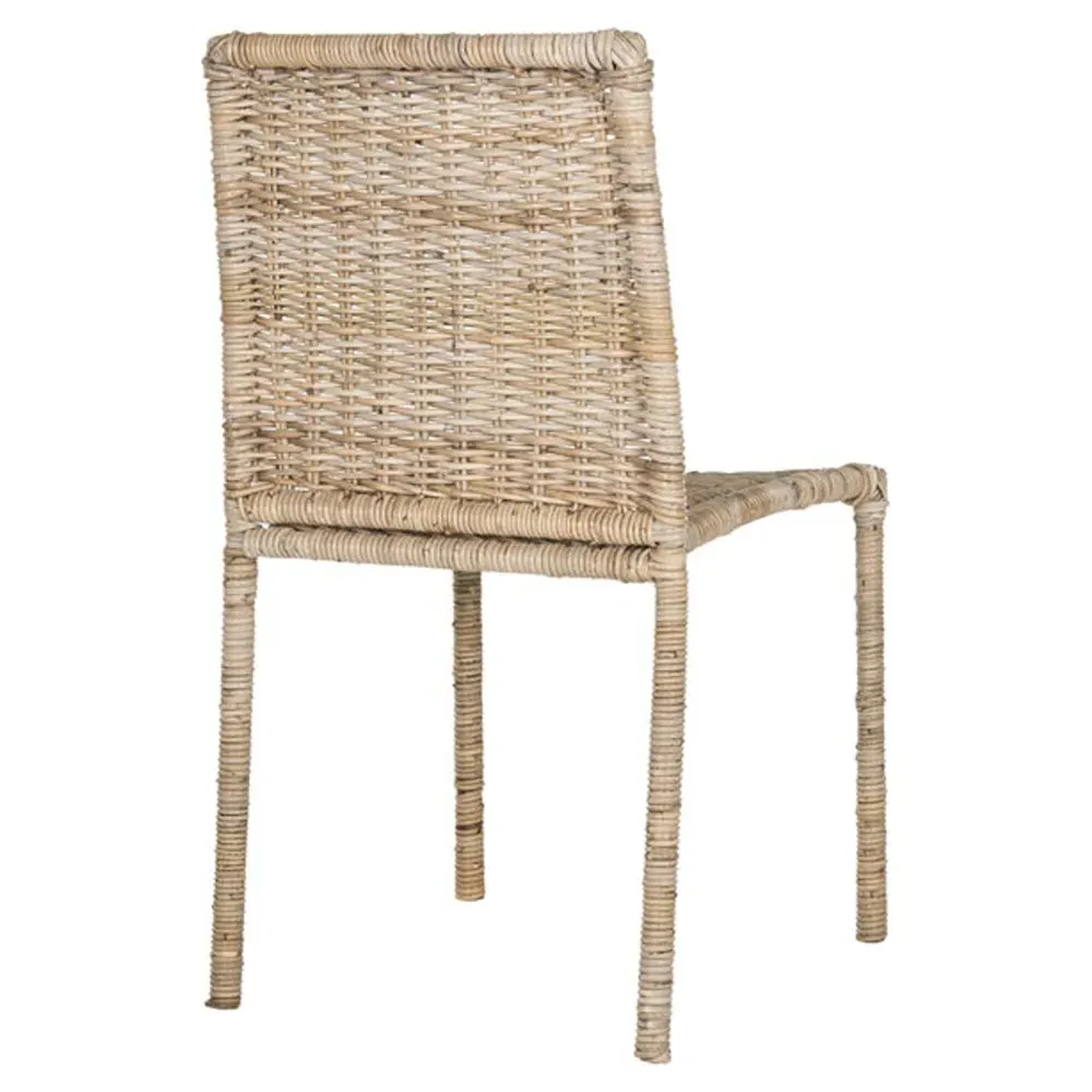 Ashley Woven Rattan Dining Chair Set of 2 - Grey, Rattan
