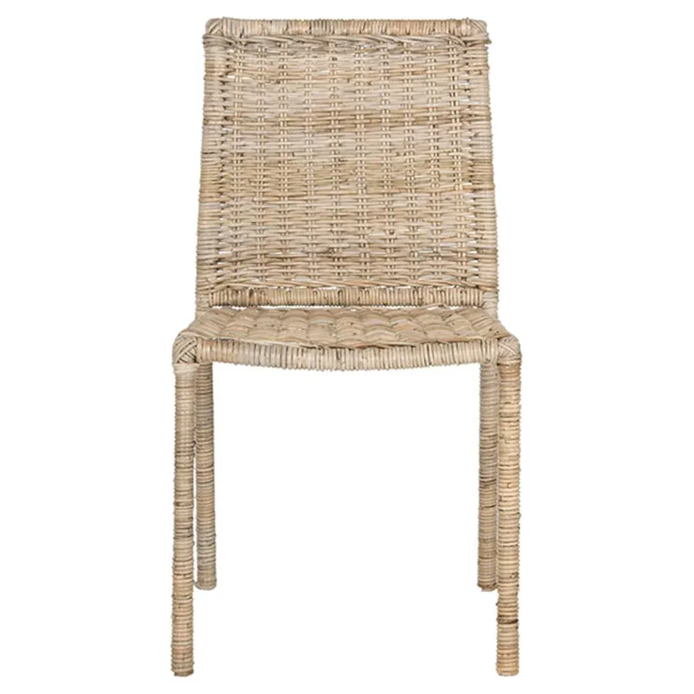 Ashley Woven Rattan Dining Chair Set of 2 - Grey, Rattan
