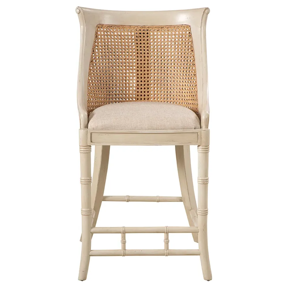 Aspyn Coastal Counter Stool - Beige, Cane image