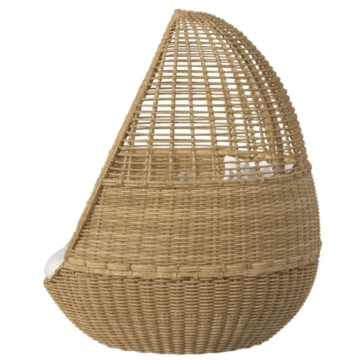 Astra Woven Wicker Outdoor Daybed - Beige, Sunbrella