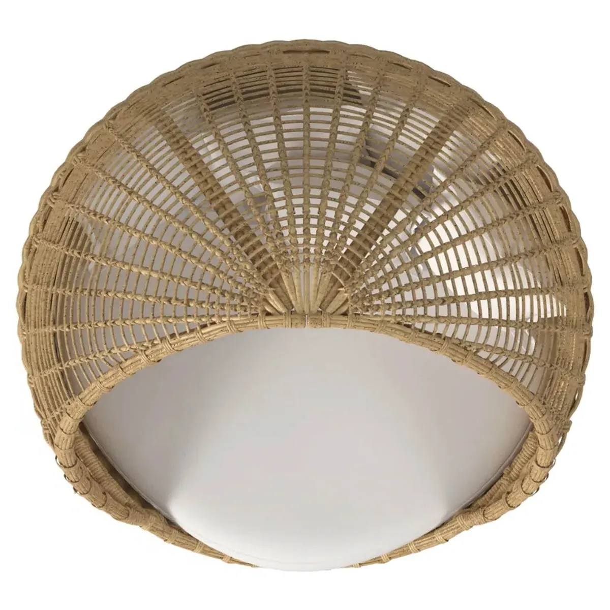 Astra Woven Wicker Outdoor Daybed - Beige, Sunbrella