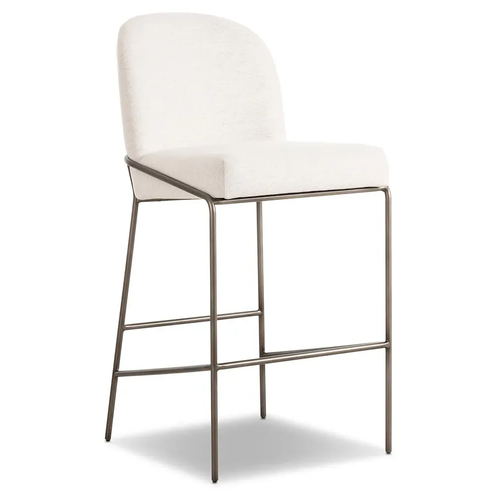 Astrid Bar Stool - Cream, Iron