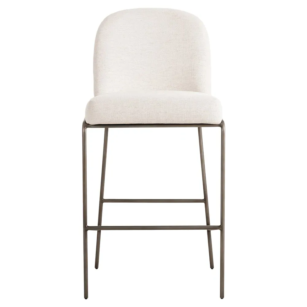 Astrid Bar Stool - Cream, Iron