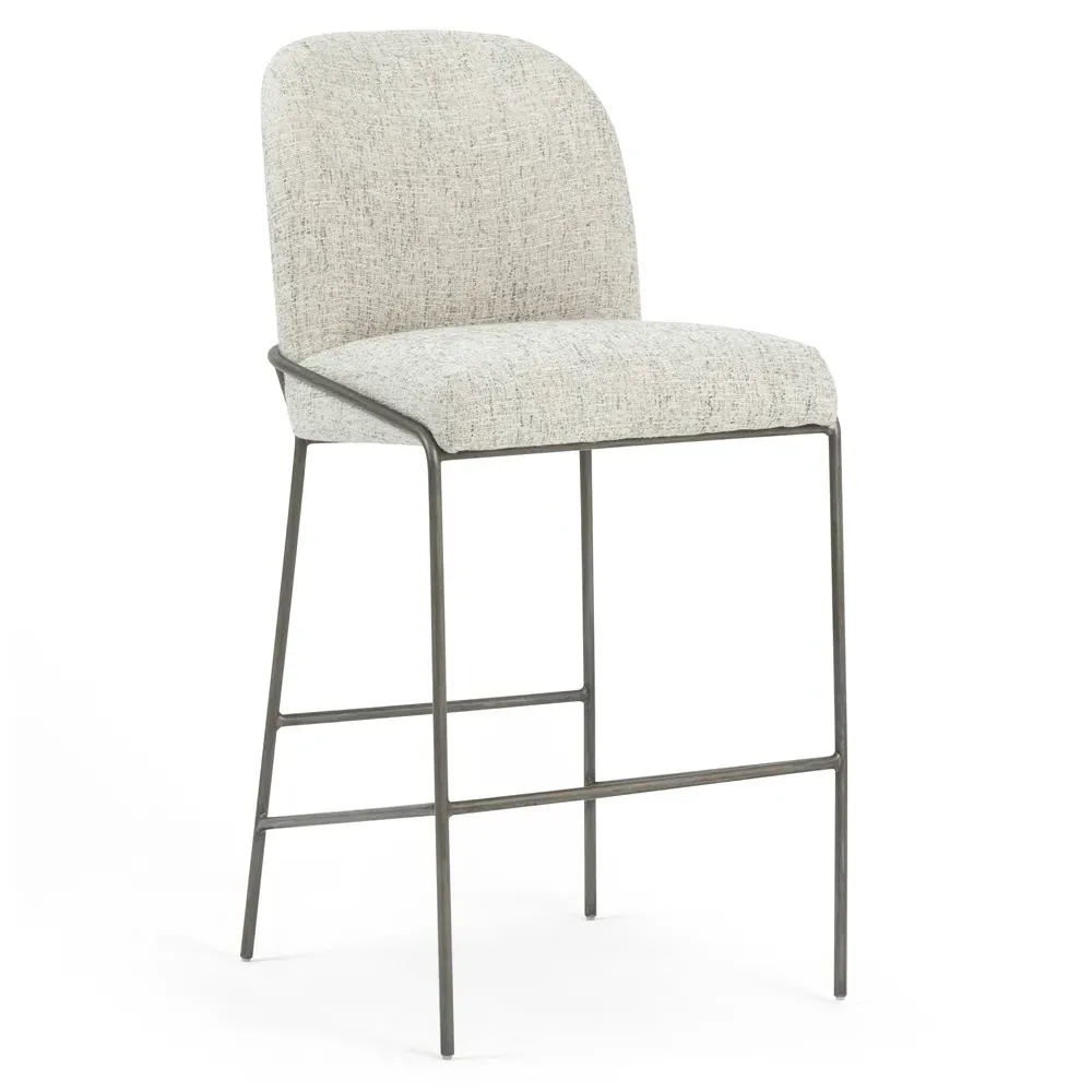 Astrid Bar Stool - Grey, Iron