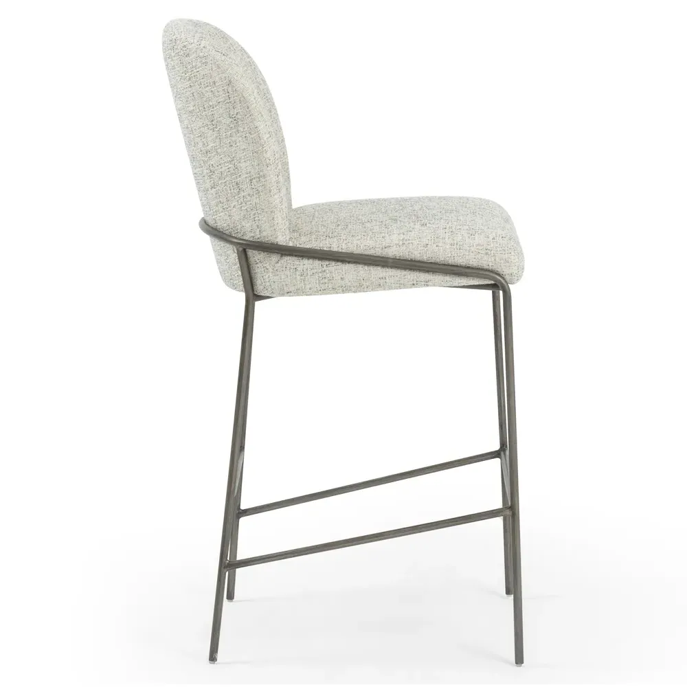Astrid Bar Stool - Grey, Iron