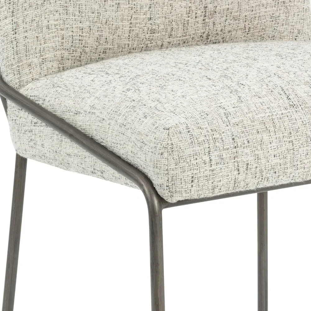 Astrid Bar Stool - Grey, Iron