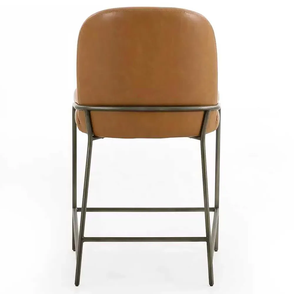 Astrid Counter Stool - Brown, Faux Leather