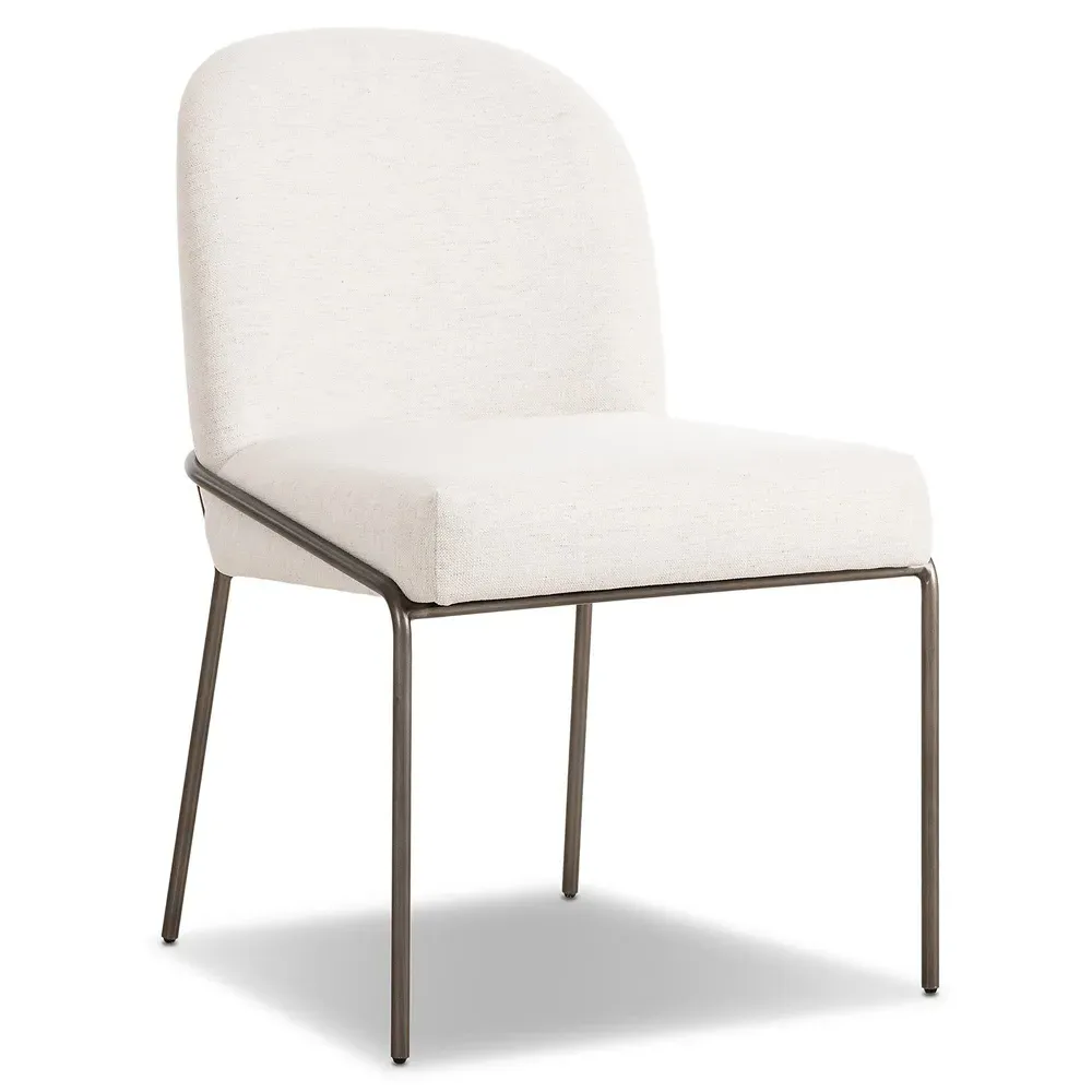 Astrid Dining Side Chair - Cream, Iron
