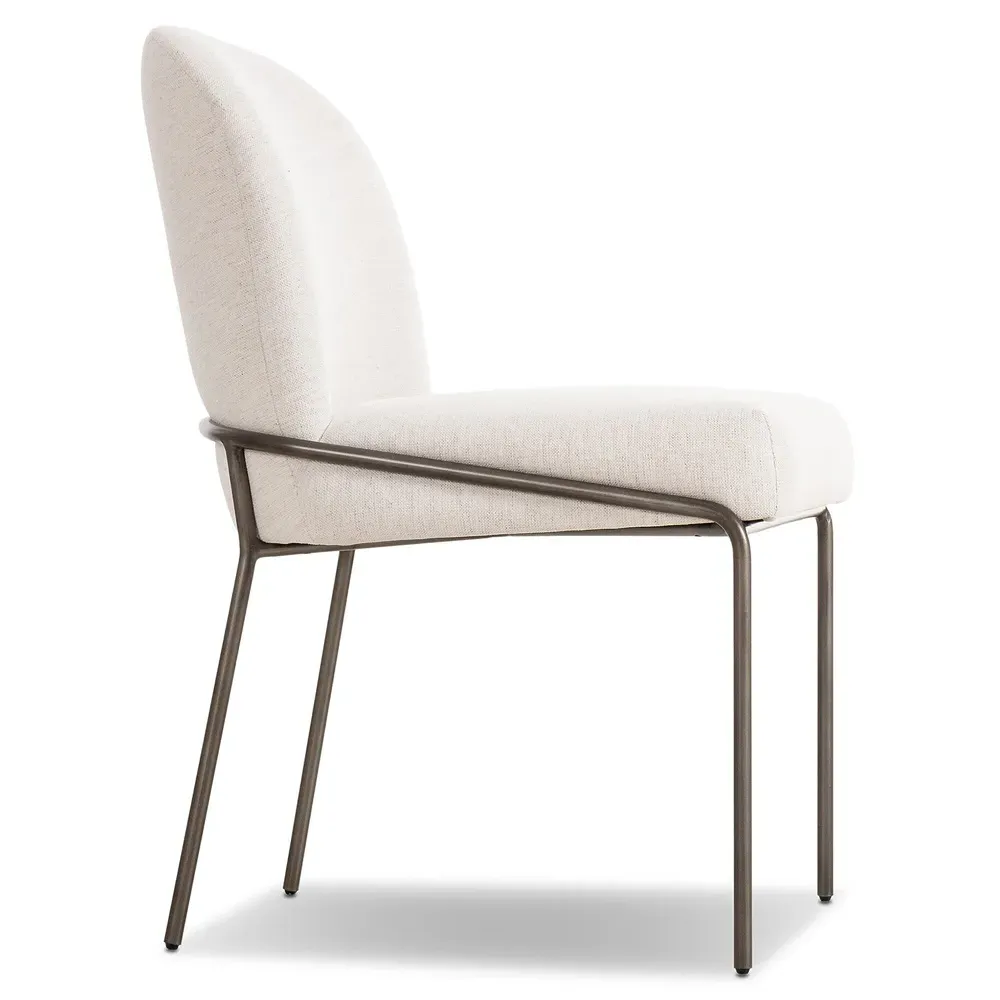 Astrid Dining Side Chair - Cream, Iron