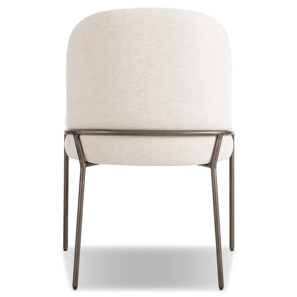 Astrid Dining Side Chair - Cream, Iron