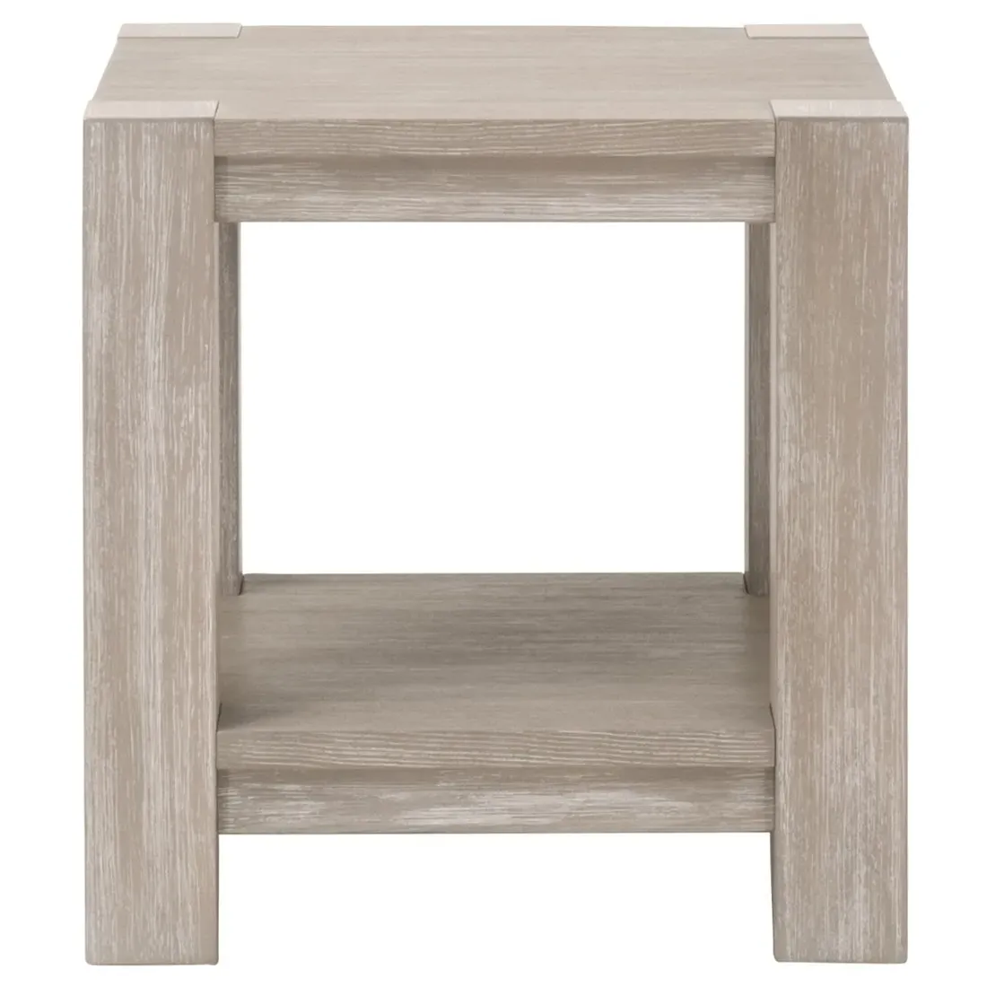 Astrid Side Table with Storage - Natural Grey, Wood image