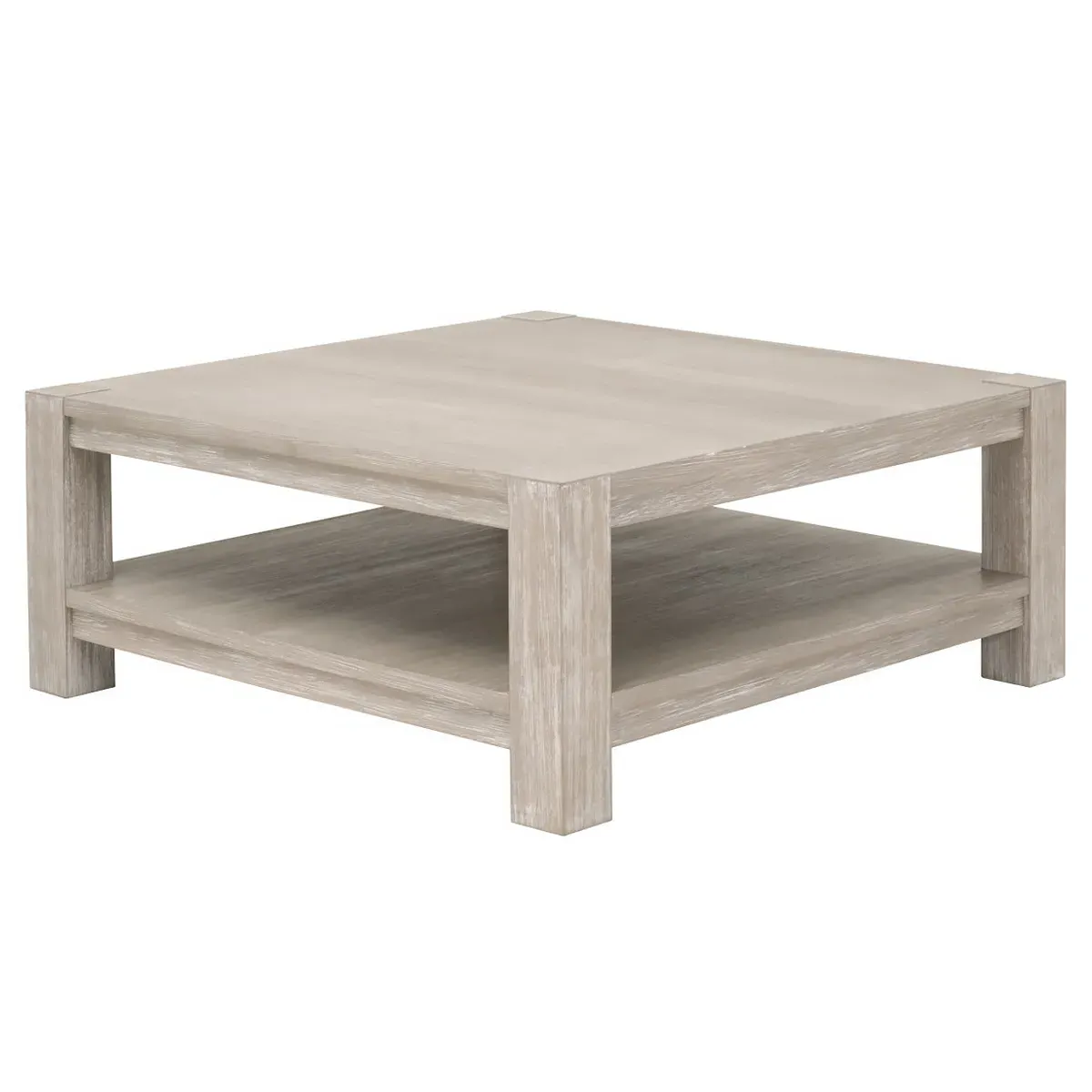 Astrid Square Coffee Table with Storage - Natural Grey, Wood