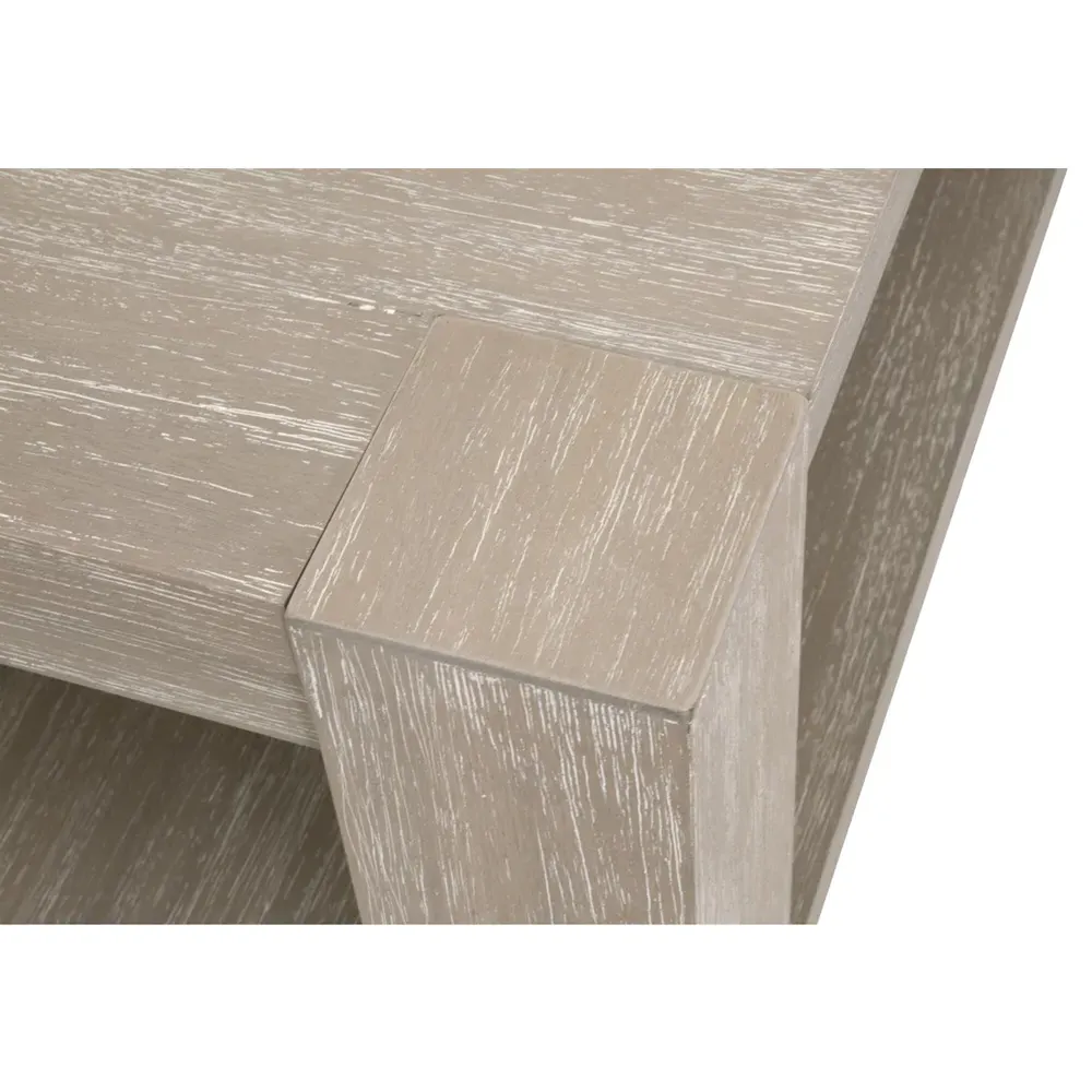 Astrid Square Coffee Table with Storage - Natural Grey, Wood