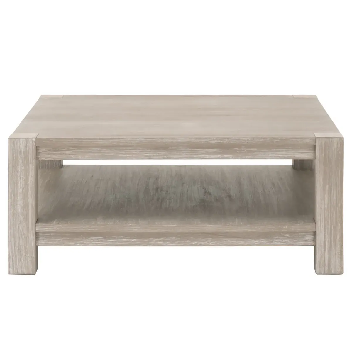 Astrid Square Coffee Table with Storage - Natural Grey, Wood