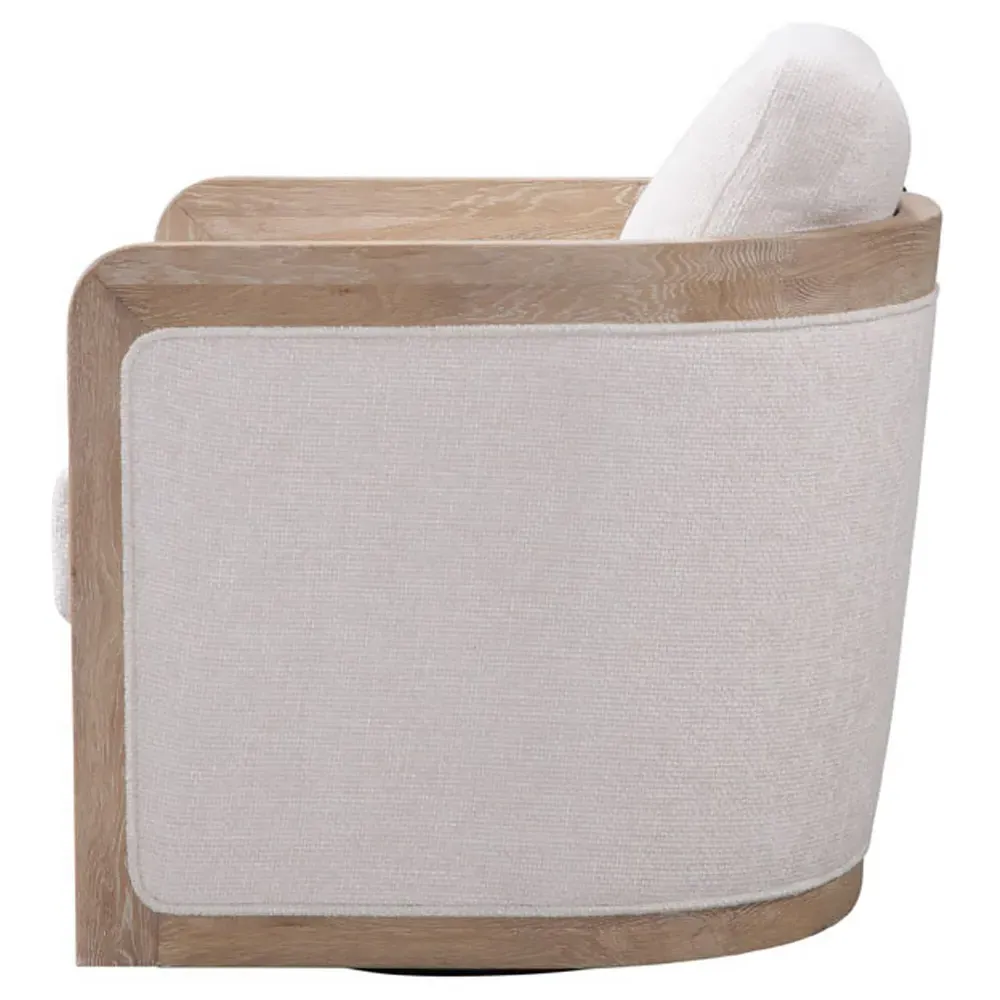 Astrid Swivel Chair - Cream, Oak