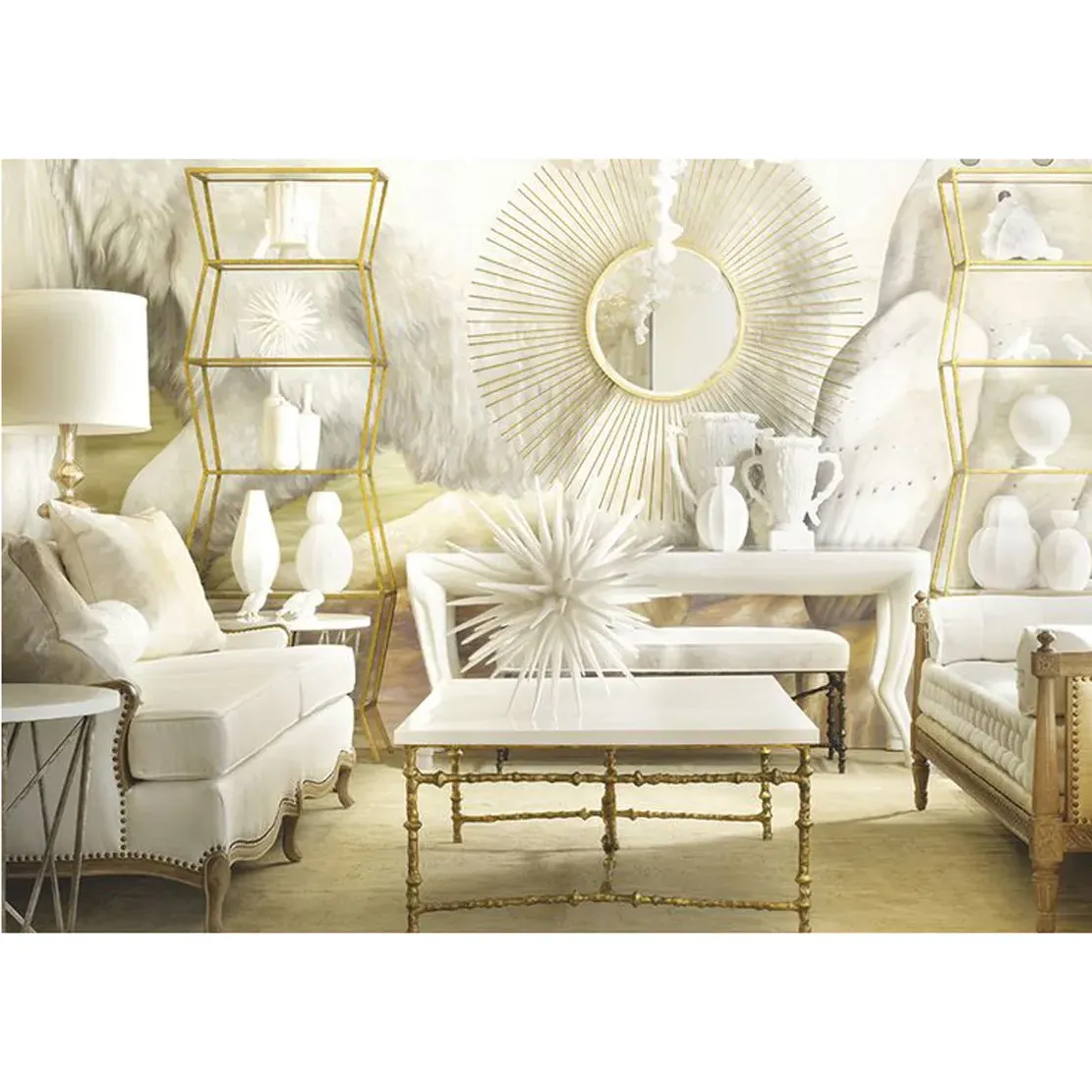 Astro Etagere - Antique Gold, Iron