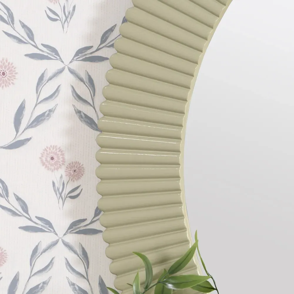 Atasha Round Wall Mirror - Sage