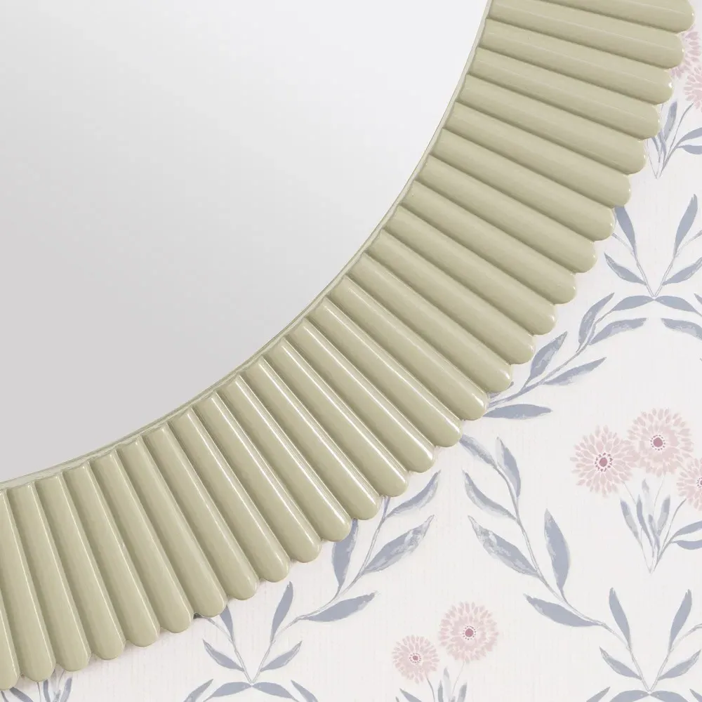Atasha Round Wall Mirror - Sage
