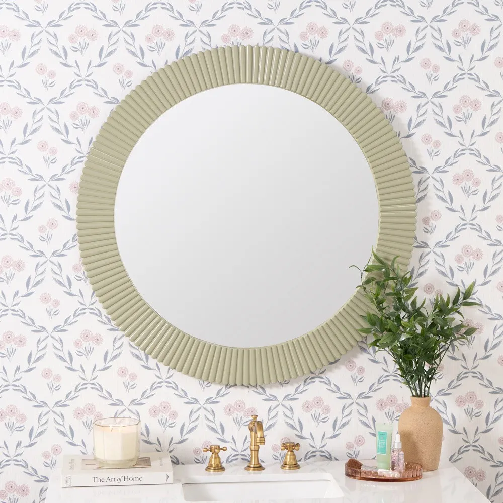 Atasha Round Wall Mirror - Sage