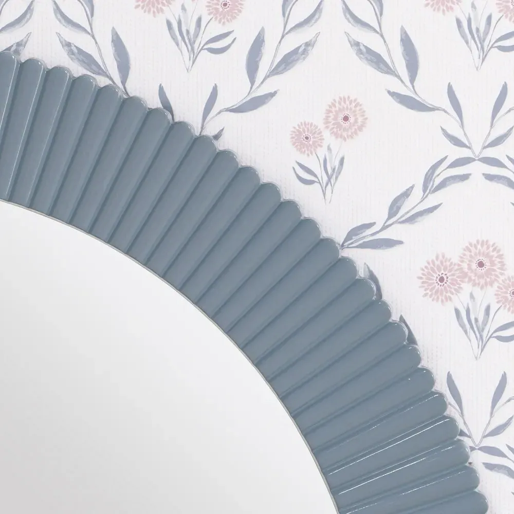 Atasha Round Wall Mirror - Sky Blue