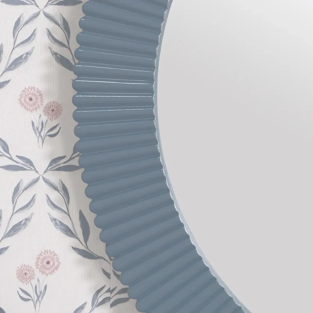 Atasha Round Wall Mirror - Sky Blue