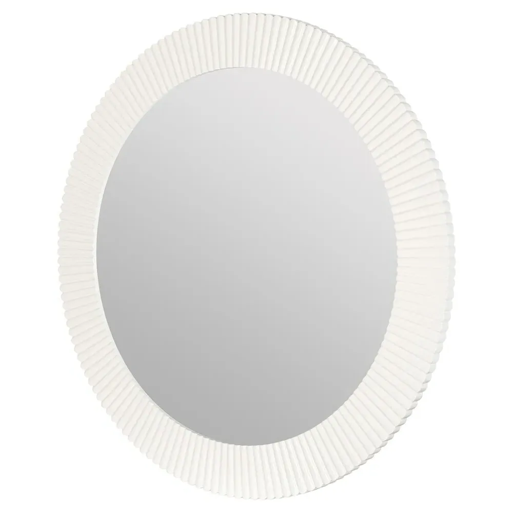 Atasha Round Wall Mirror - White