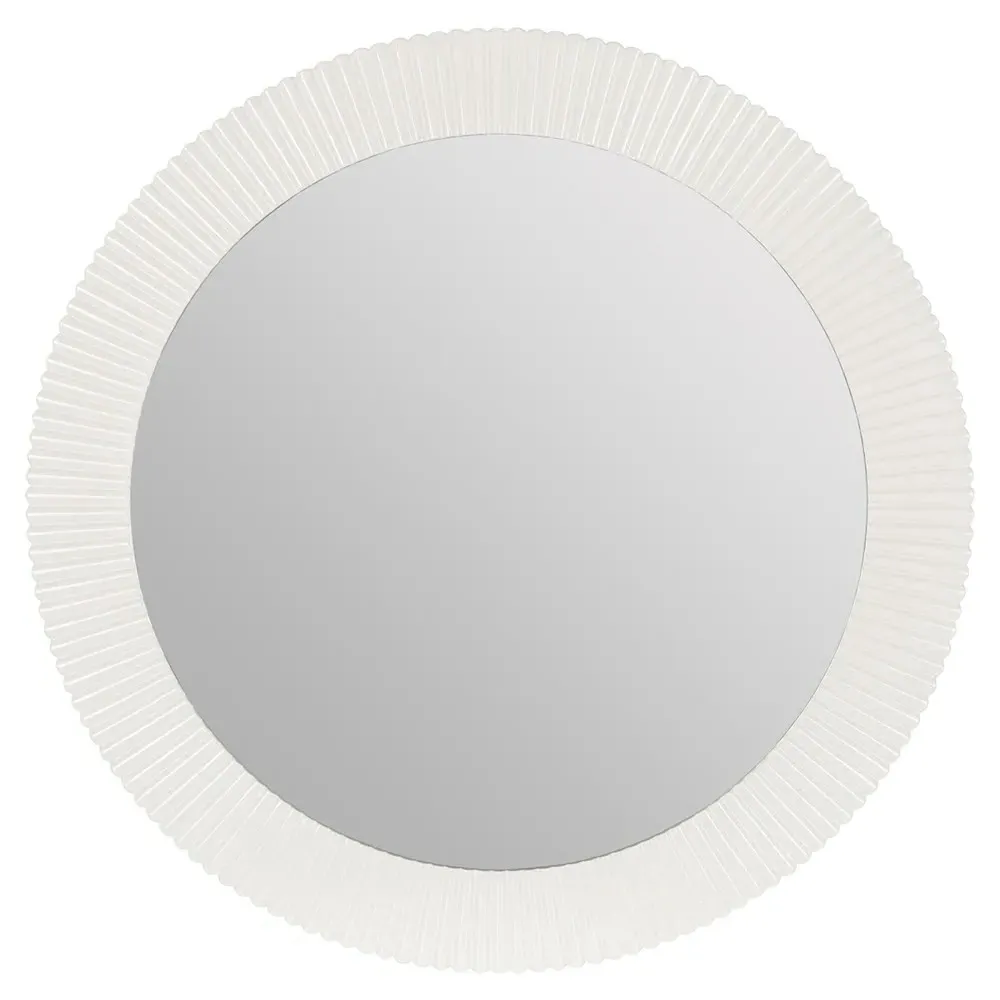 Atasha Round Wall Mirror - White