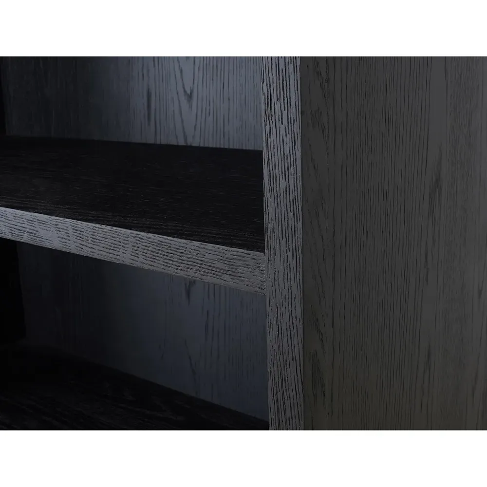 Athanasia 2 Door Display Case - Black, Oak