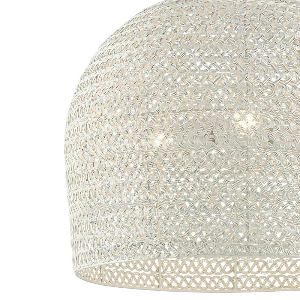 Athel Medium Chandelier - White, Iron